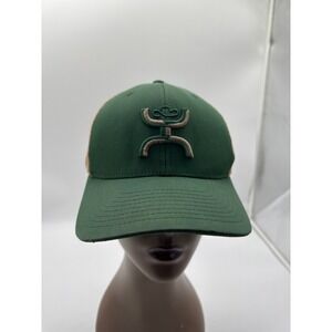 Hooey Green White Trucker Hat Mesh Back Adjustable Breathable L-XL